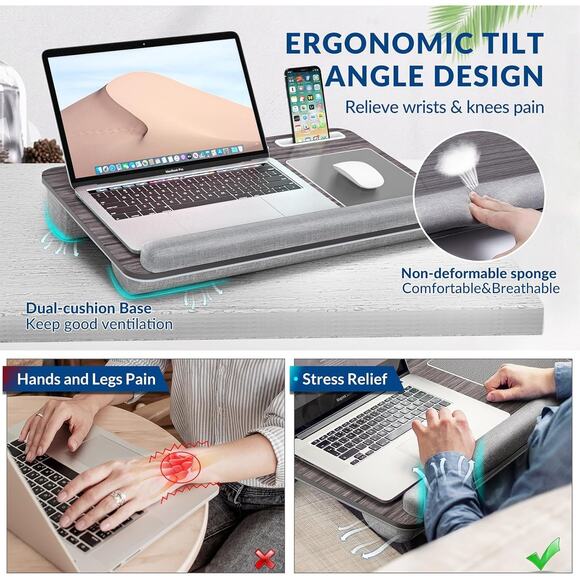 Home Office Multifunctional Lap Desk Portable Workstation - Picture 4 of 7